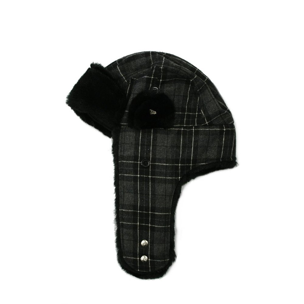 NEW ERA EK TRAPPER GRAY PLAID - Picture 2 of 4